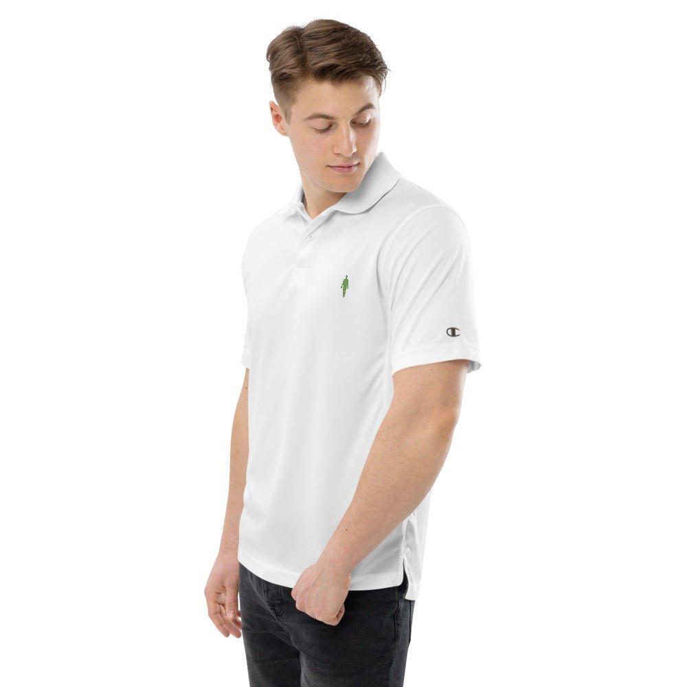 Human 2.0 Men's Champion performance polo (green logo) - Human 2.0