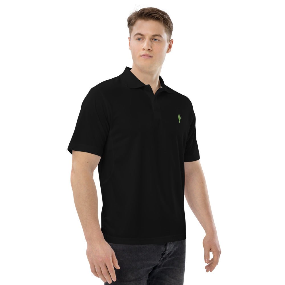 Human 2.0 Men's Champion performance polo (green logo) - Human 2.0