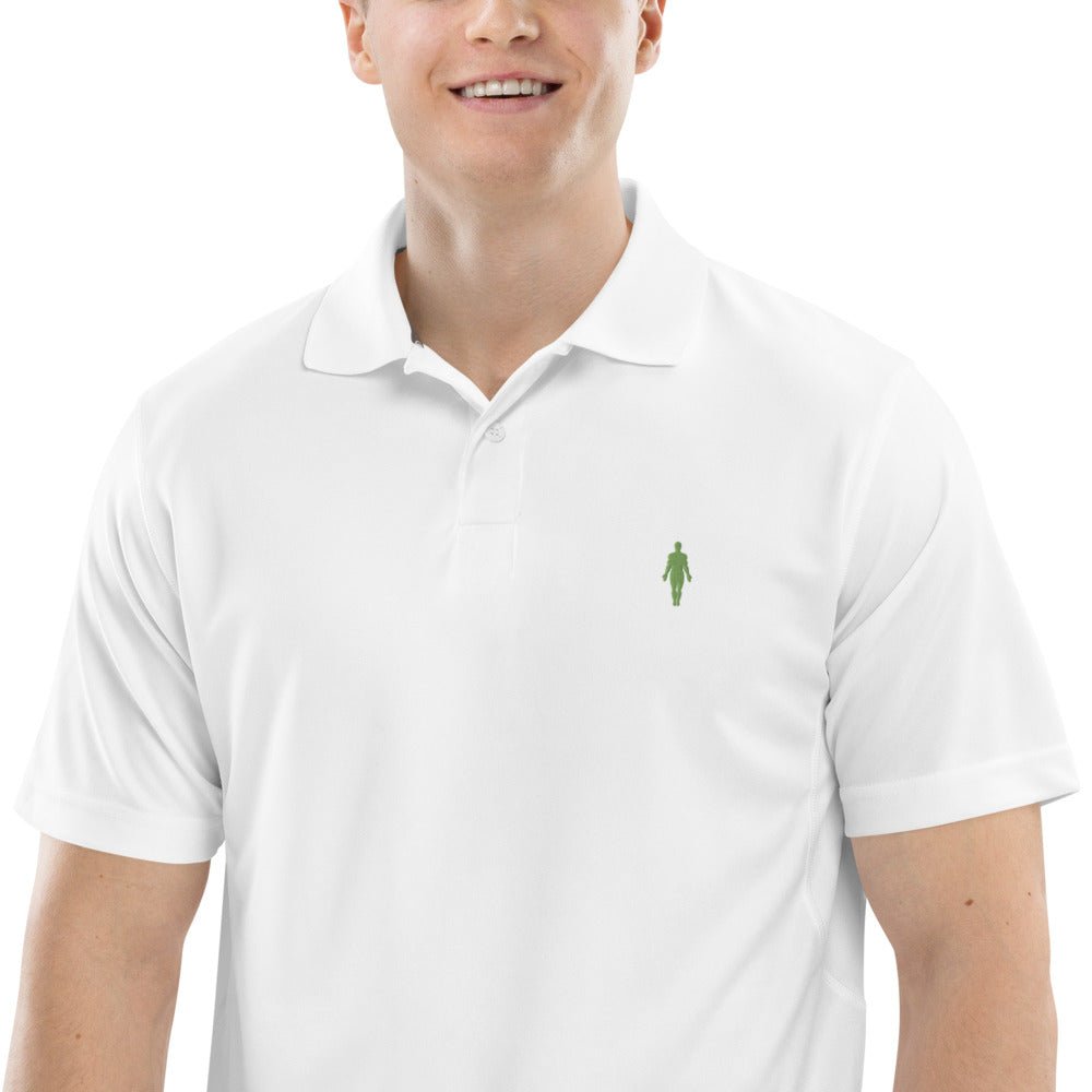 Human 2.0 Men's Champion performance polo (green logo) - Human 2.0