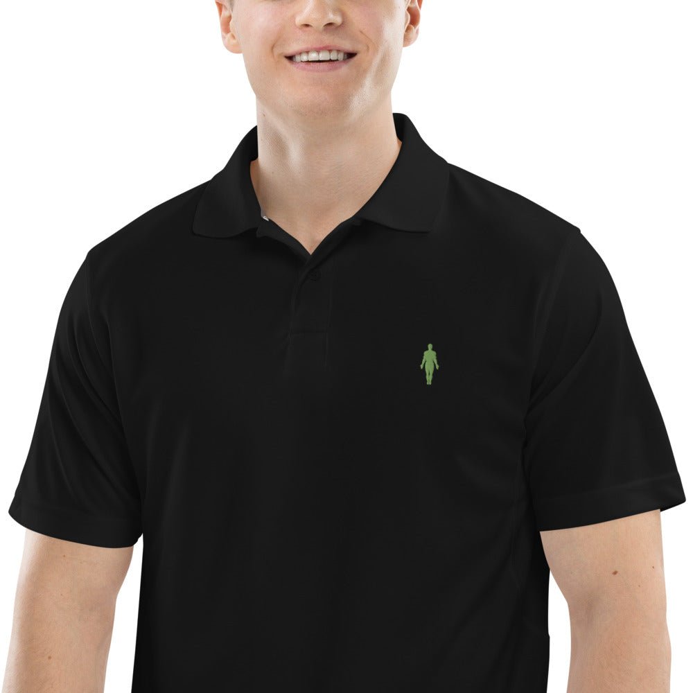 Human 2.0 Men's Champion performance polo (green logo) - Human 2.0