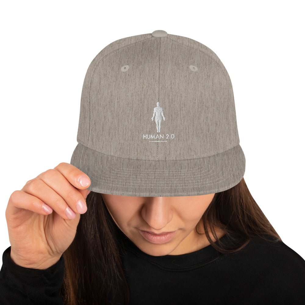 Human 2.0 Snapback Hat (white logo) - Human 2.0