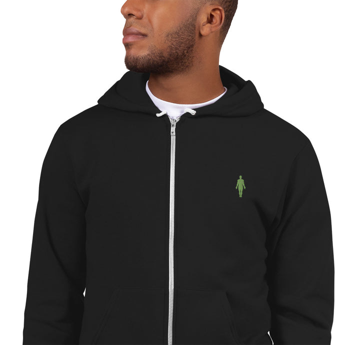Human 2.0 Hoodie sweater (green logo)