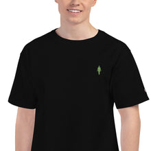 Load image into Gallery viewer, Human 2.0 Men&#39;s Champion T-Shirt (green logo) - Human 2.0
