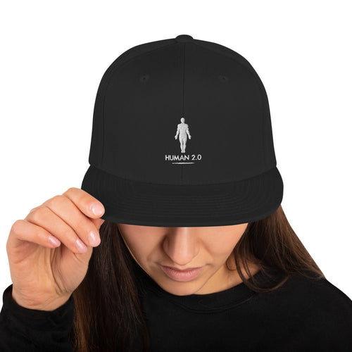 Human 2.0 Snapback Hat (white logo) - Human 2.0